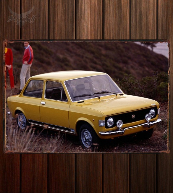 Металлическая табличка Fiat 128 Rally Металлическая табличка Fiat 128 Rally